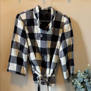 Briggs New York Black and White Checkered Jacket